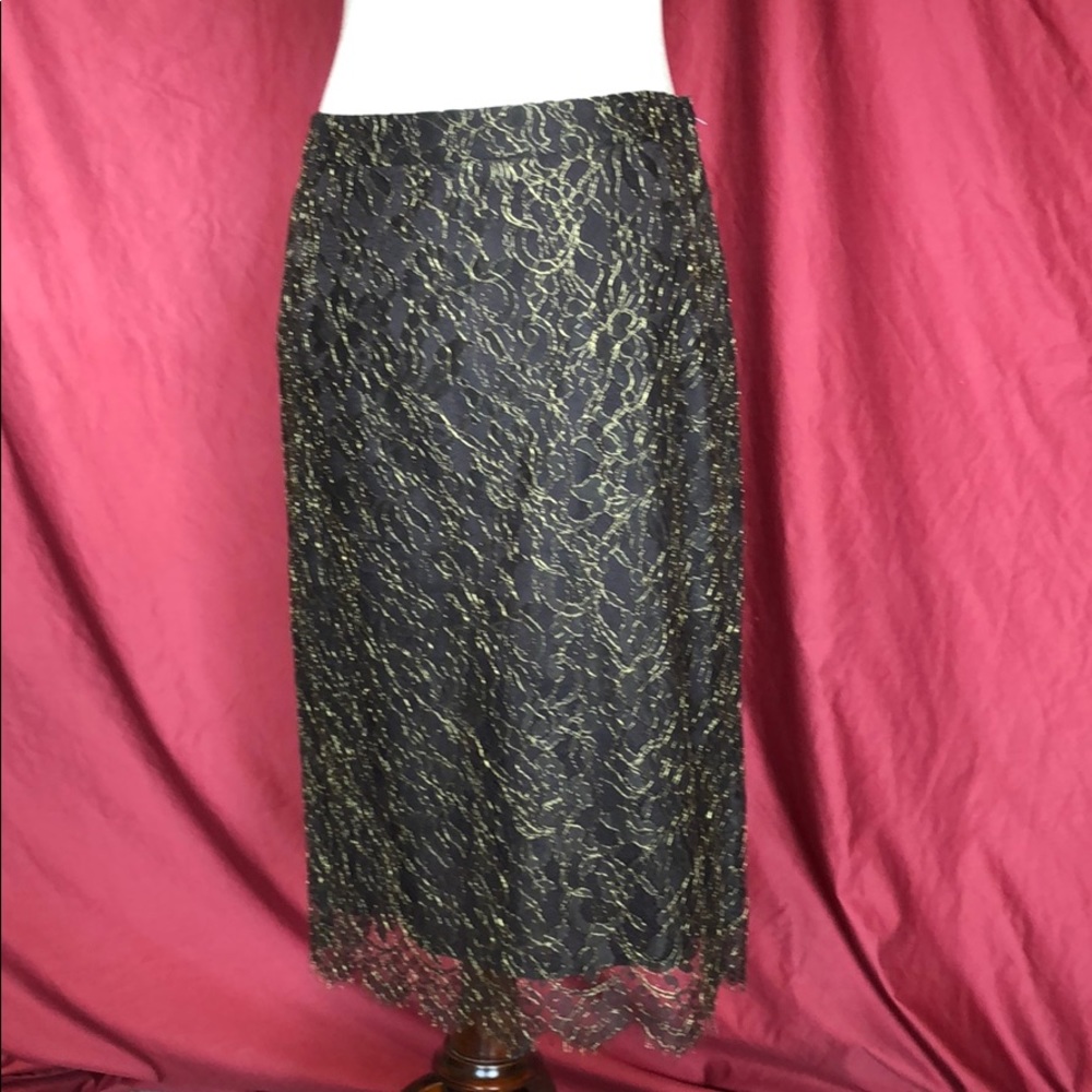 Lacy brown and gold skirt